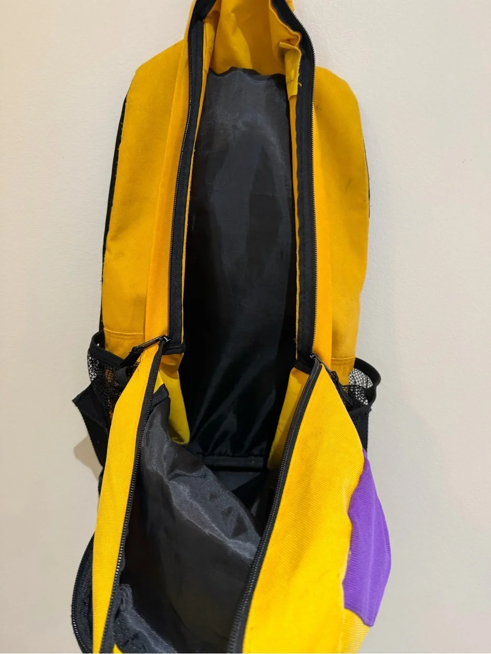 Vintage 1990s Los Angeles Lakers backpack embroidered